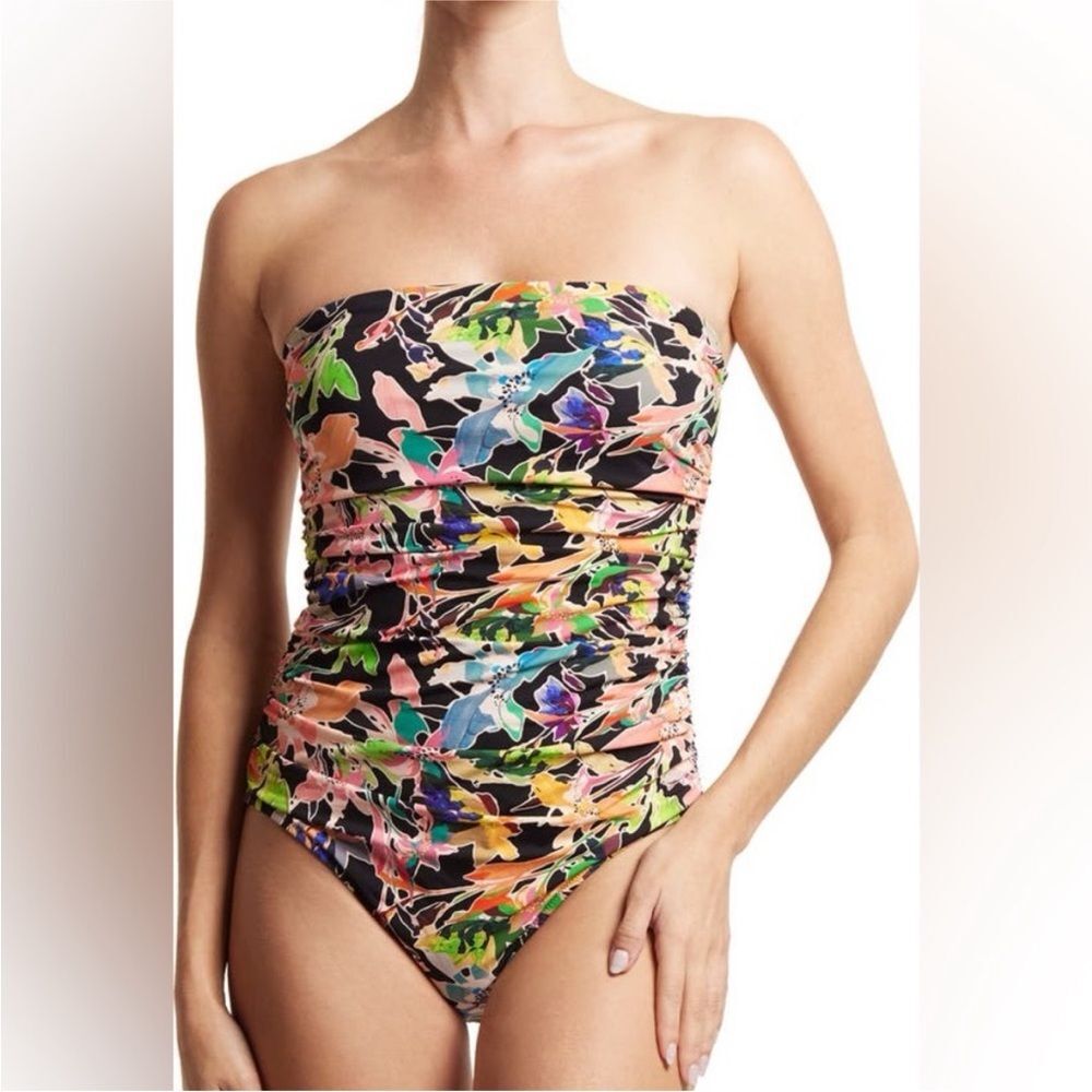 New HANKY PANKY Strapless Bandeau One-Piece Swimsuit Size Small - Picture 11 of 14